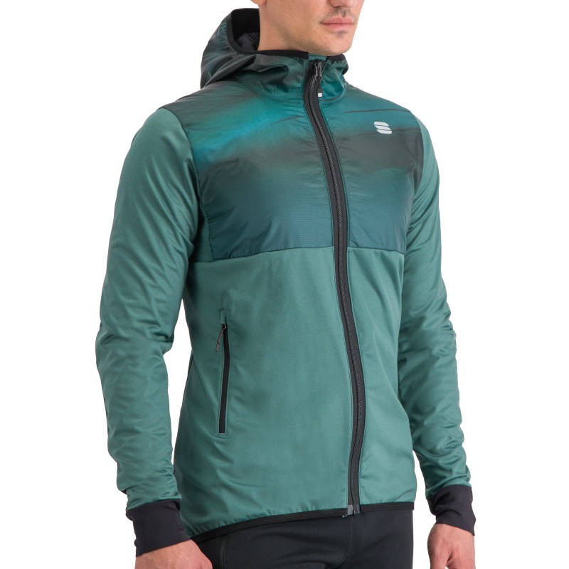 тёплая куртка Sportful Rythmo Jacket елово-зелёная тёплая куртка Sportful Rythmo Jacket елово-зелёная